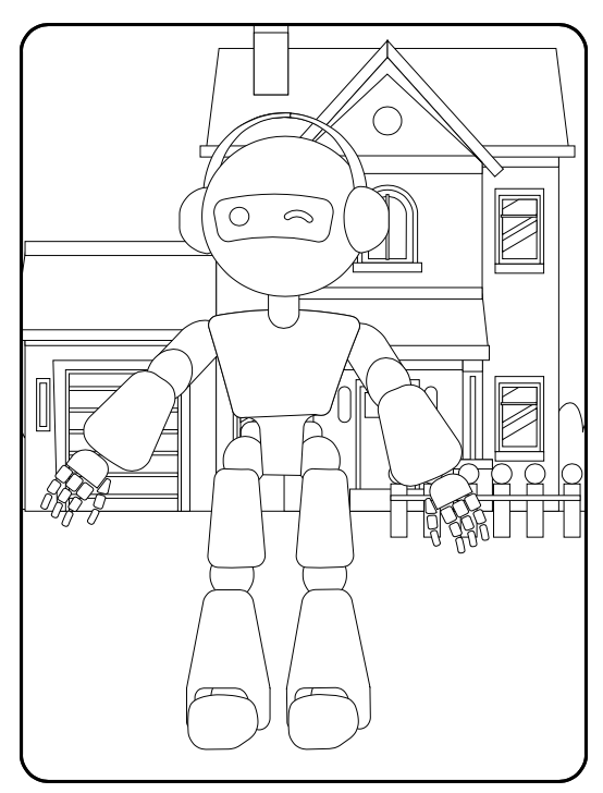 ROBOT COLORING BOOK FOR KIDS AGES 5-7: Explore, Fun with Learn and