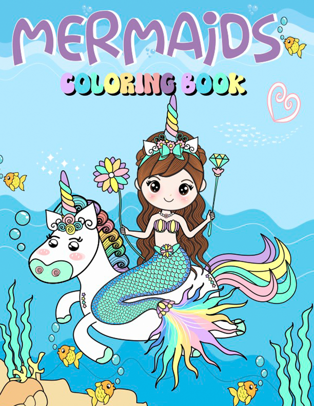 Kawaii Mermaid Coloring Book: Kawaii Coloring book for Children, A  Collection of Cute Fun Simple and Large Print Images Coloring Pages for  Kids & Ad (Paperback)